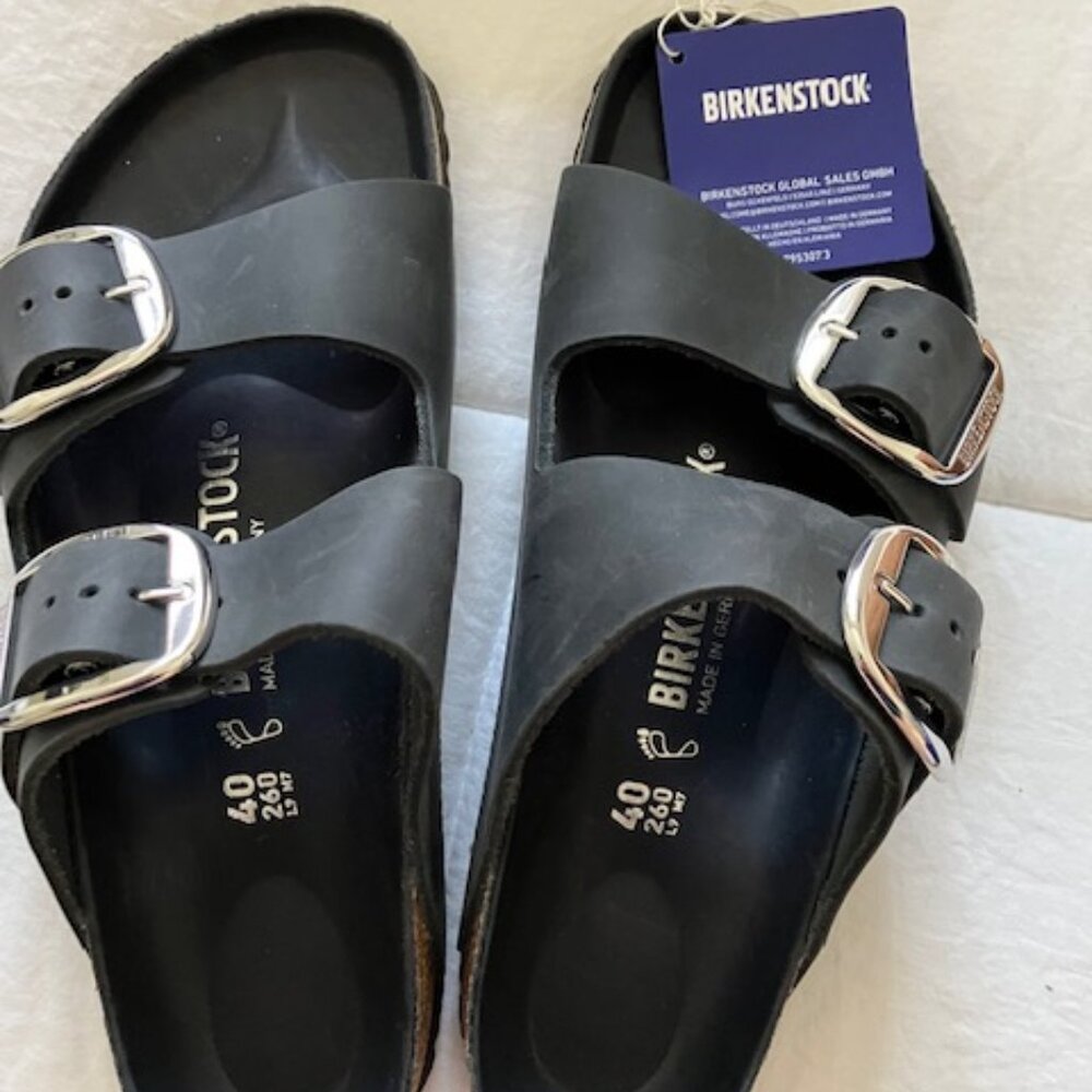 Birkenstock Arizona Big Buckle All Leather Sandals NEW in Box  Size 40